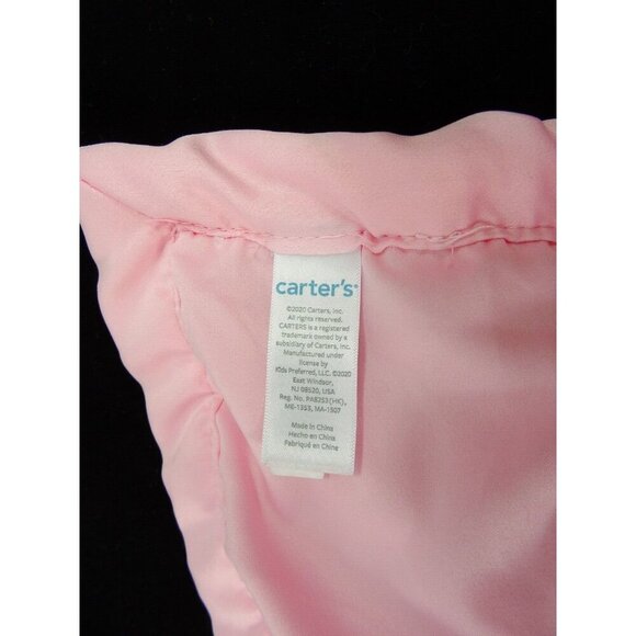 Carters Pink Unicorn Lovey Silky Fabric Baby Security Blanket Plush Toy - Picture 7 of 9